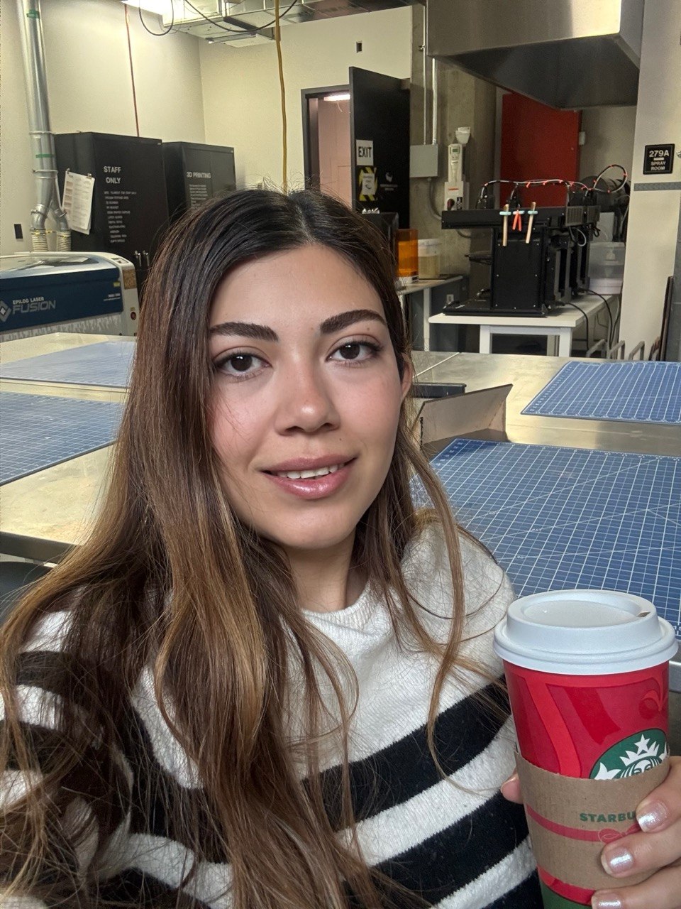 Naz at work in the lab